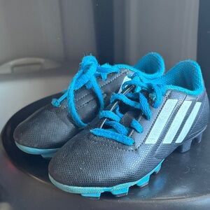 adidas Kids Black & Teal Athletic Soccer Cleats
